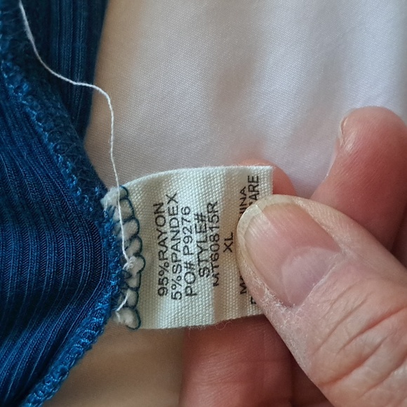 Teal Ribbed Tee - Picture 3 of 4